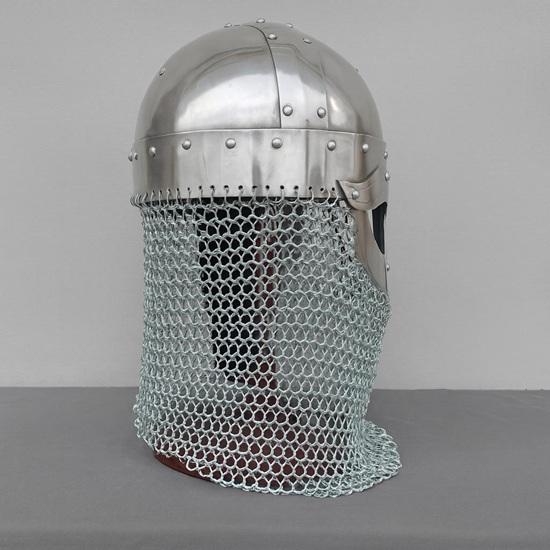 Hand-Forged Steel Viking Helmet: Medieval Combat Armor for LARP Cosplay Birthday gift