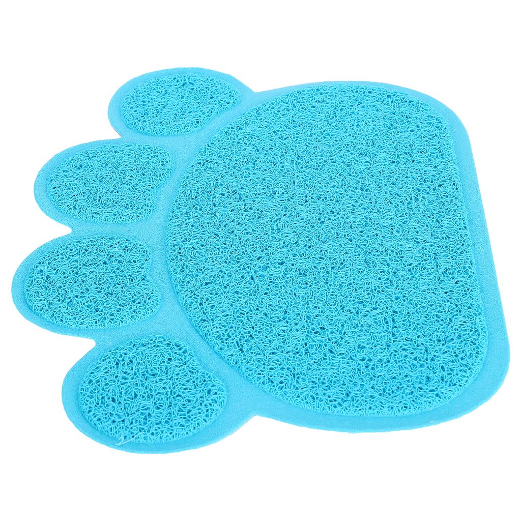 PVC Cat Dog Litter Mat Waterproof AntiSlip Paw Shape Feeding Bowl Placemat Pet Supplies