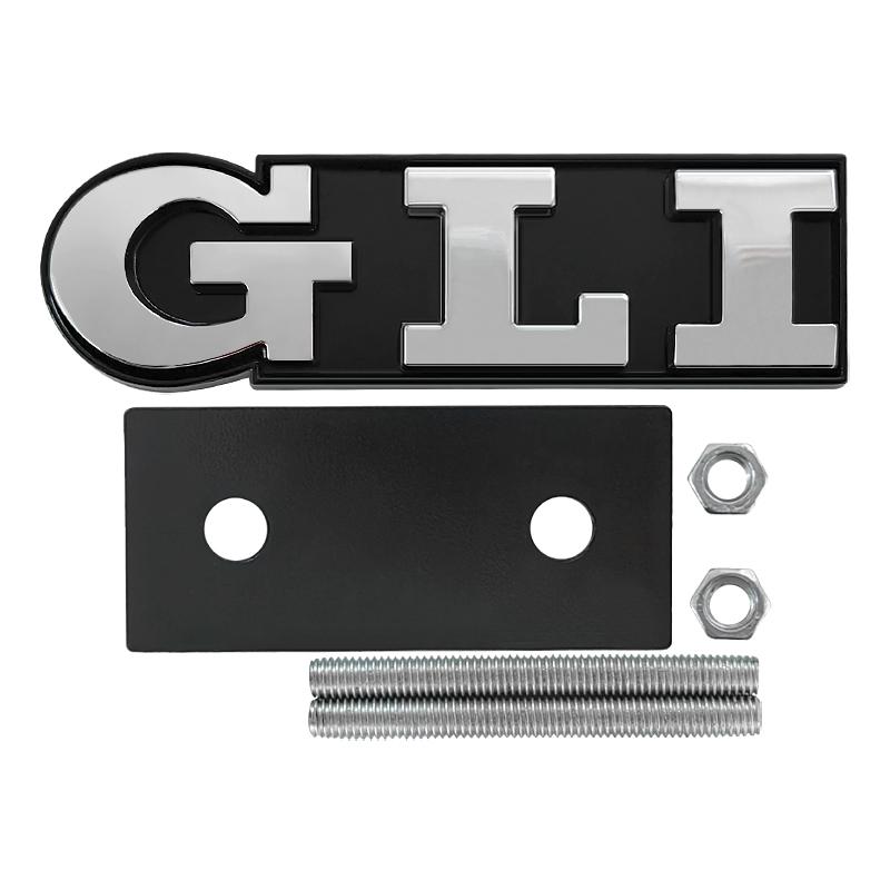 

2026 Hot Sticker 3D Metal Red Black GLI Logo Front Grill Emblem Badge For Volkswagen VW Sagitar Bora Jetta MK4 MK2 Mk3 MK5 MK6 M