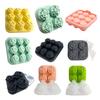 Rose Flower Silicone Ice Cube Tray 9-Cavity Square Mold for Chocolate Candy Flexible Non-Stick