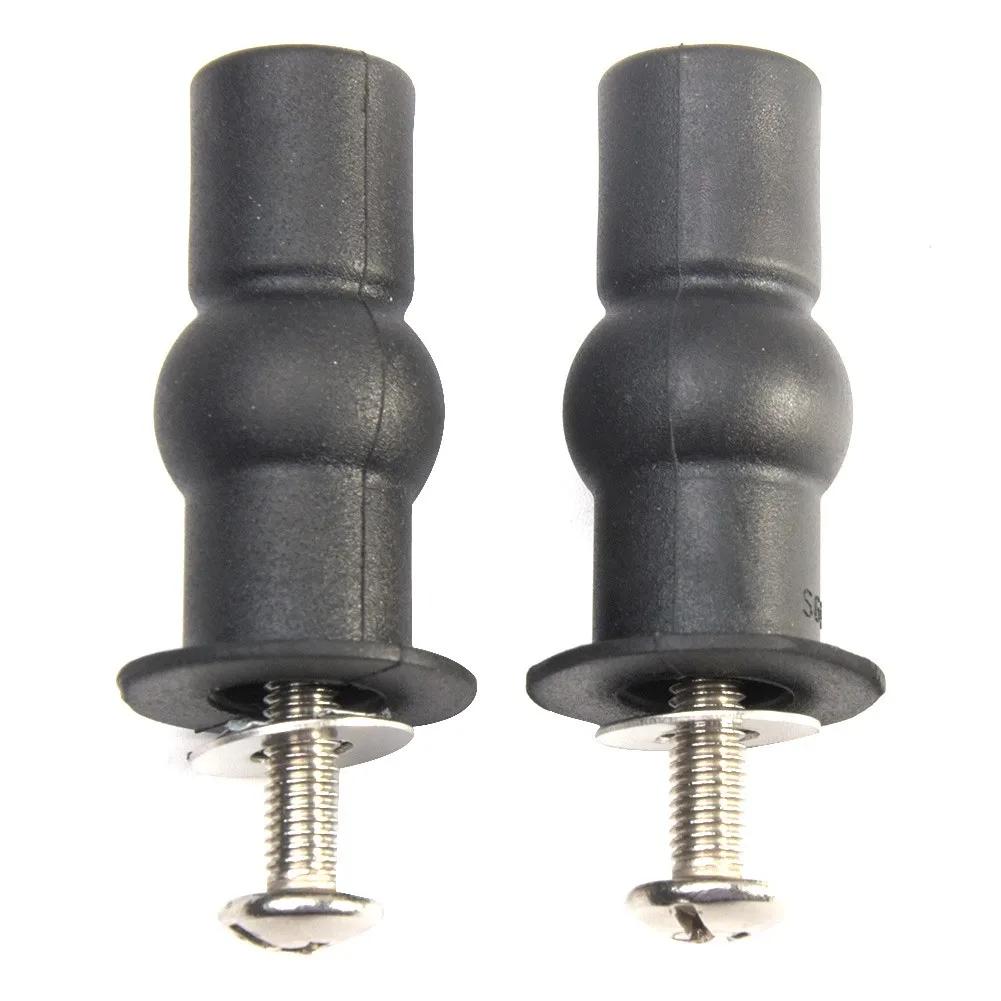 High Quality Home Expanding Screw Toilet Seat Repair Replacement Rubber Stainless Steel Black Expansion Fixing