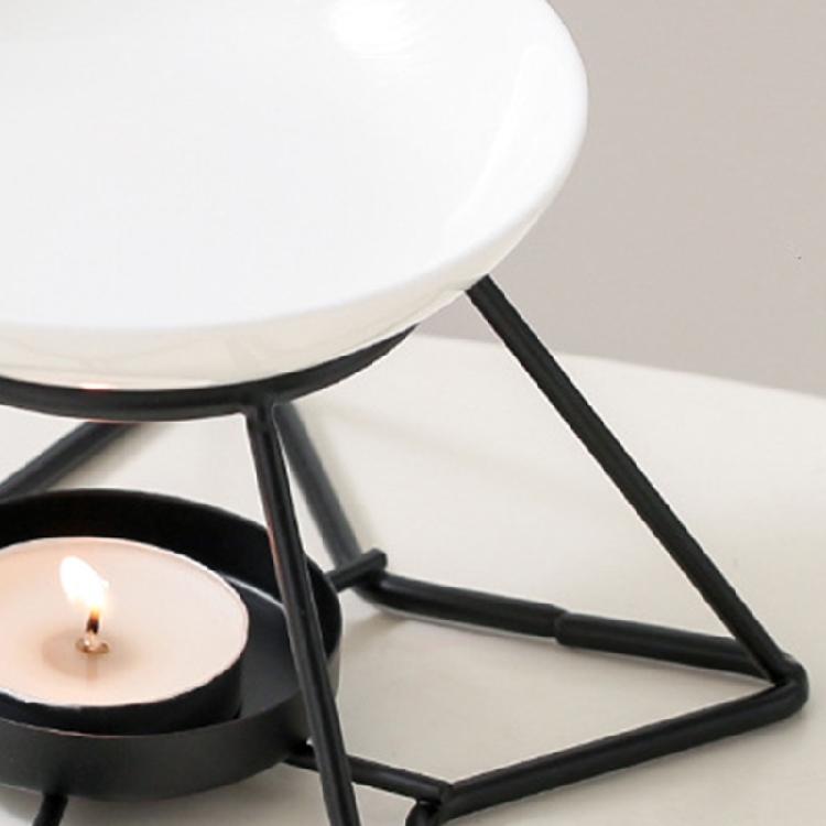 Moderne Duftlampen mit Keramikschale Metallstern Teelichthalter für Wohnzimmer oder Schlafzimmer