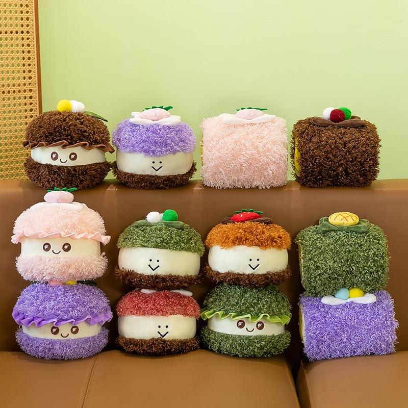 Dessert Swiss Roll Cute Bread Doll Macaron Toy Event Wedding Throwing Doll Grabbing Plush Doll