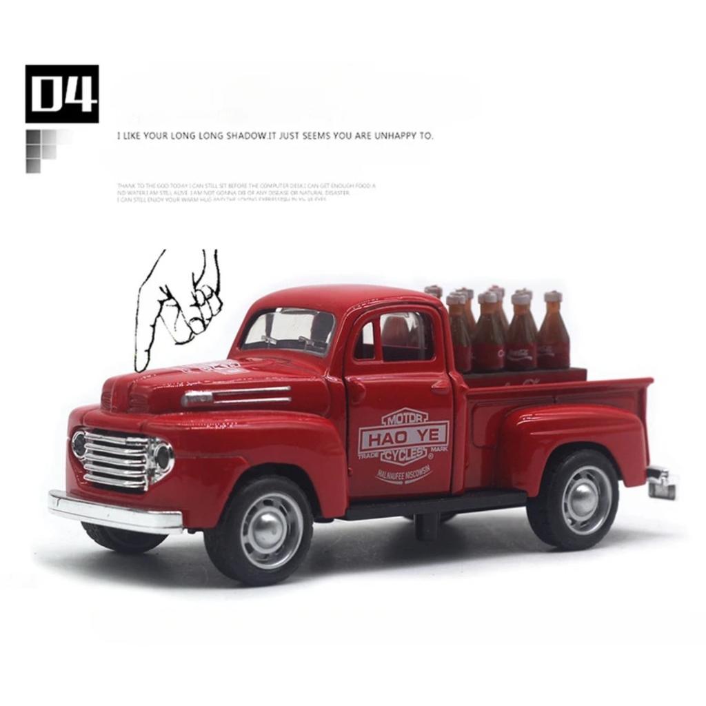 1/32 Ford Pickup Classical Vintage Car Simulation Model Sound and Light Children's Toys Collection Ornaments Gifts
