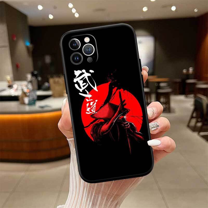 Japan Samurai Mask Case for Samsung M55 M35 M15 A02 A05S A05 A06 A15 A12 A13 A10 A16 A20 A22 A24 A25 A30 A31 A32 A33 A35 A42 A50