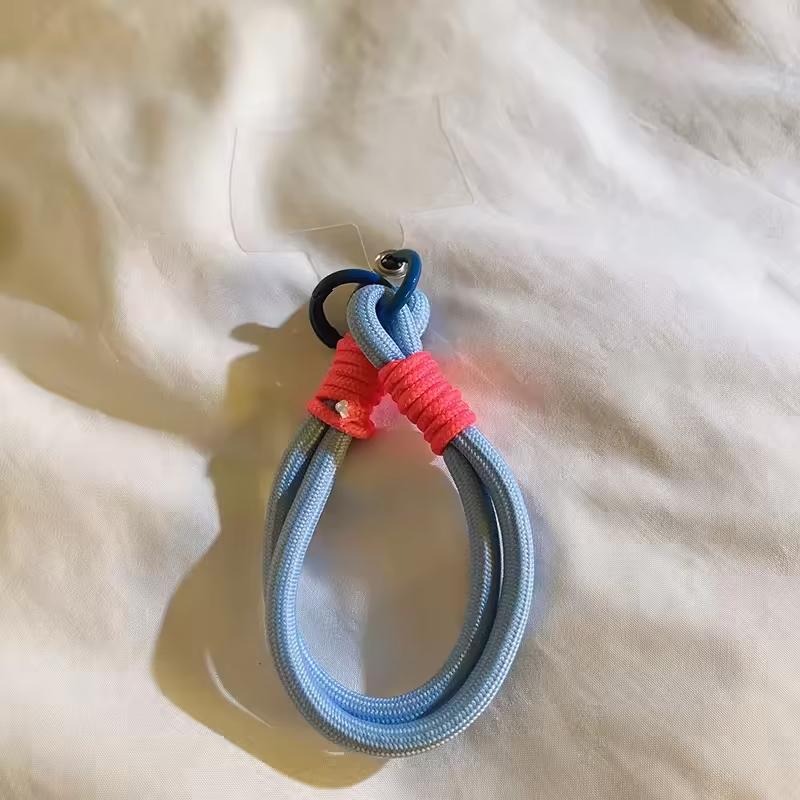 Party Gift Anti Loss Universal Short Wrist Strap with Patch Label Nylon Woven Color Hanging Rope Mobile Phone Lanyard Party Gift