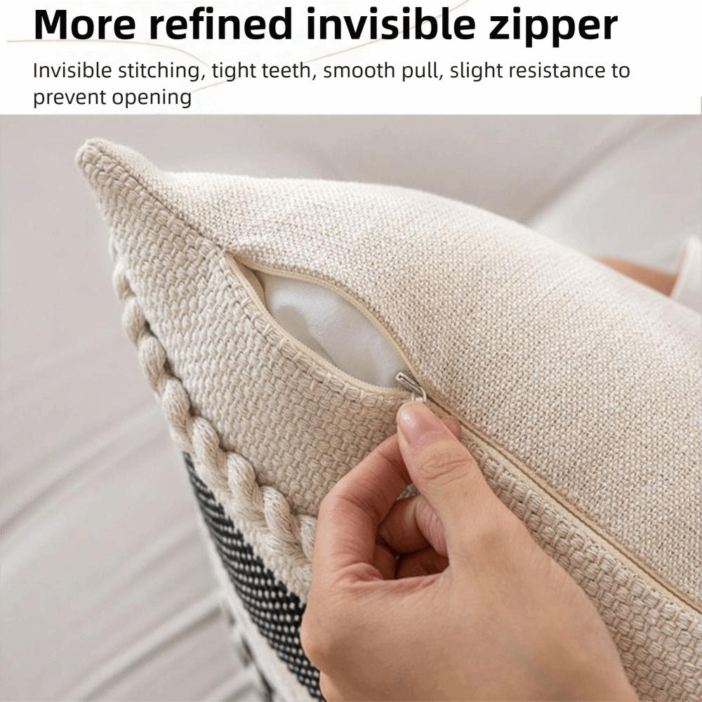 Striped Pattern Boho Throw Pillow Covers Textured Design Large Throw Pillows  Home Decor