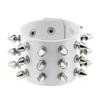 Pulseira de Couro PU com Tachas Punk Rebites Pontiagudos Punho Pulseira de Pulso Retrô Rock Rebite Pulseira de Pulso Enrolável Pulseira Ajustável com Pontas