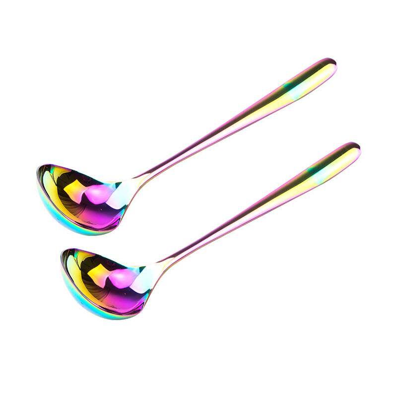 304 Stainless Steel Spoon Japanese Style Trendy Soup Spoon Long Handle Household Large Soup Spoon Short Handle Ramen Spoon