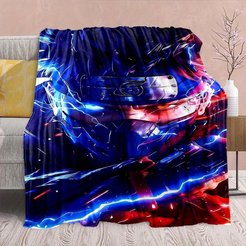 Naruto Anime Flannel Blanket - Soft Warm Perfect for Sofa, Bedding Camping Travel Office Home Decor -QJY