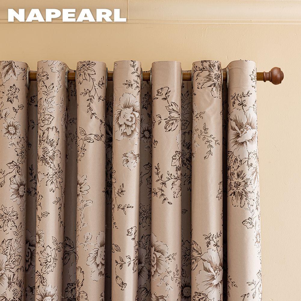 1 ks NAPEARL Módní Retro Tištěné Zatemňovací Závěsy 100% Zatemňovací Silný Závěs pro Ložnici Obývací Pokoj Balkonové Okno pro Domácí Dekoraci