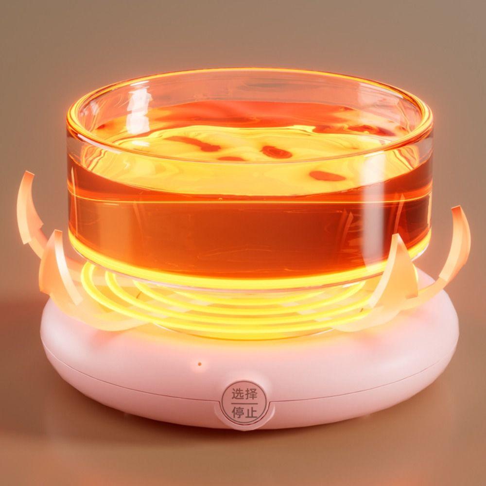 Ceramic Pet Heated Water Bowl Noiseless Temperature Adjustable Self-Heating Water Bowl Multifunction Stable