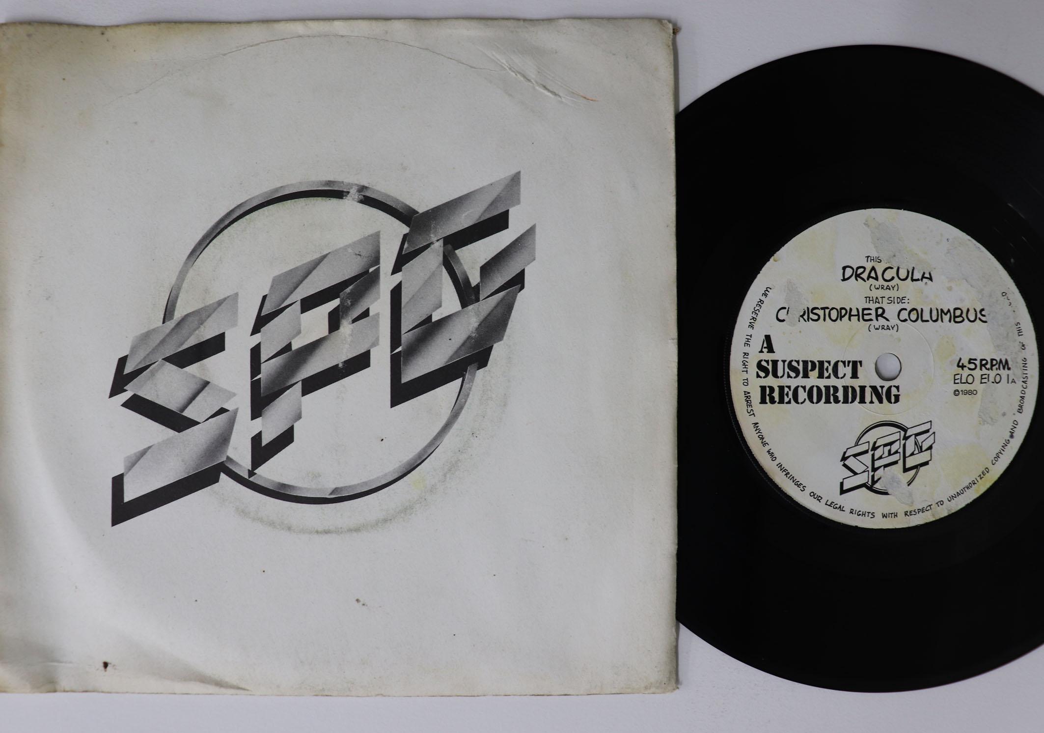 

7inch Record SPG - Dracula / Christopher Columbus ELOELO1 SUSPECT 1980 UK Rock Used