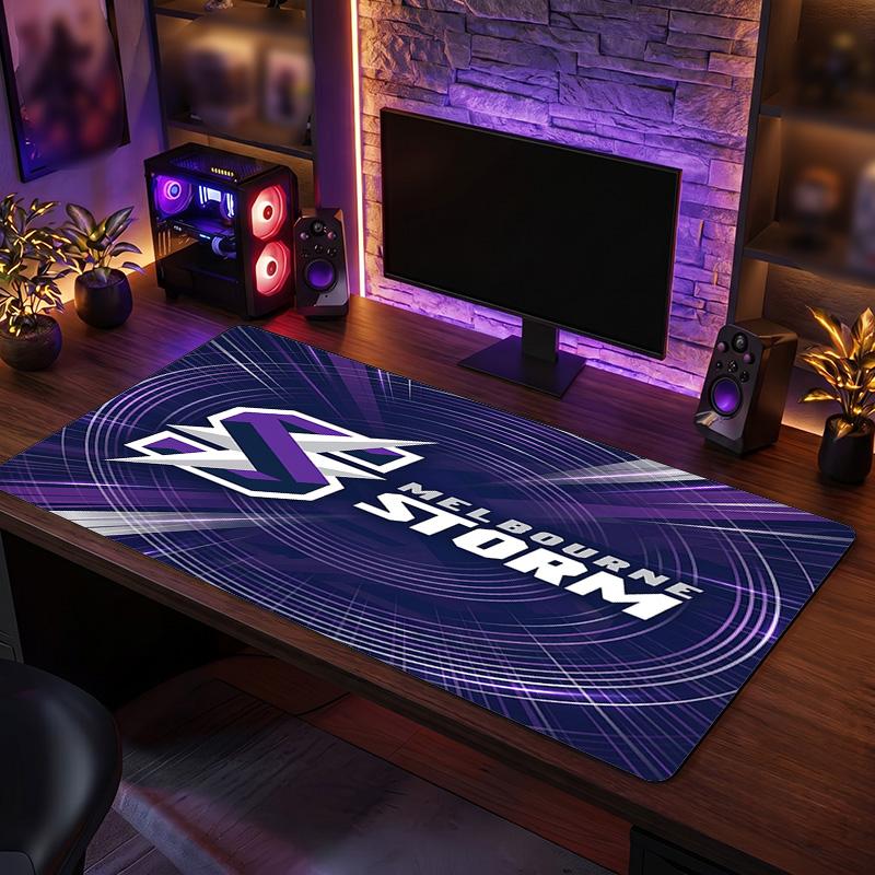 Melbourne Storm Muster Mauspads Anti?Rutschfeste Gummi-Schreibtischunterlage Für Gaming Arbeiten Desktop-Dekoration
