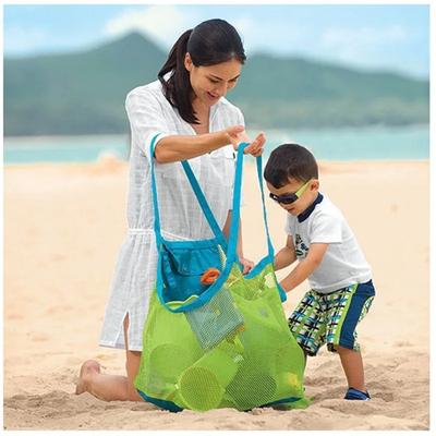 1 PIEZA Bolsa de Playa Malla Arena Interior Exterior Duradera Portátil Bolso de Mano Natación Deporte Almacenamiento Colección Para Niños Bolsa