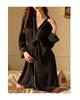 Summer Women's Luxury Silk-Like Cardigan Robe & Pajamas Set