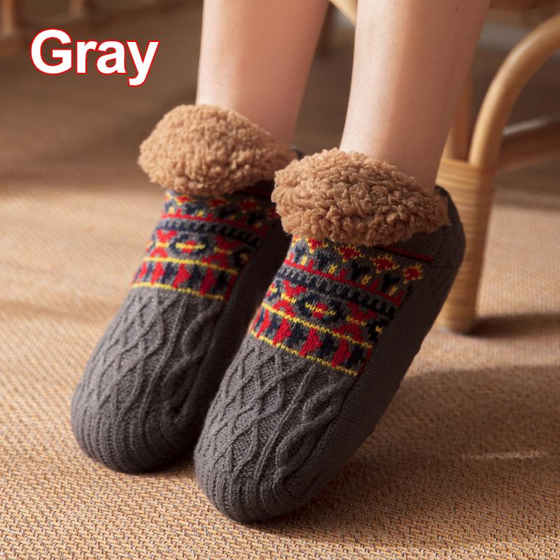 Thermal Women Slipper Socks Winter Warm Short Cotton Thickened Home Sleeping Soft Non Slip Grip Fuzzy Floor Sock Fluffy Male