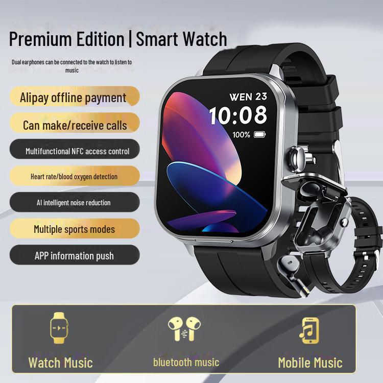 

Ультратонкие смарт-часы-раскладушки со встроенными TWS-наушниками, спортивными функциями, NFC и поддержкой звонков для мужчин Exclusive version серебряный