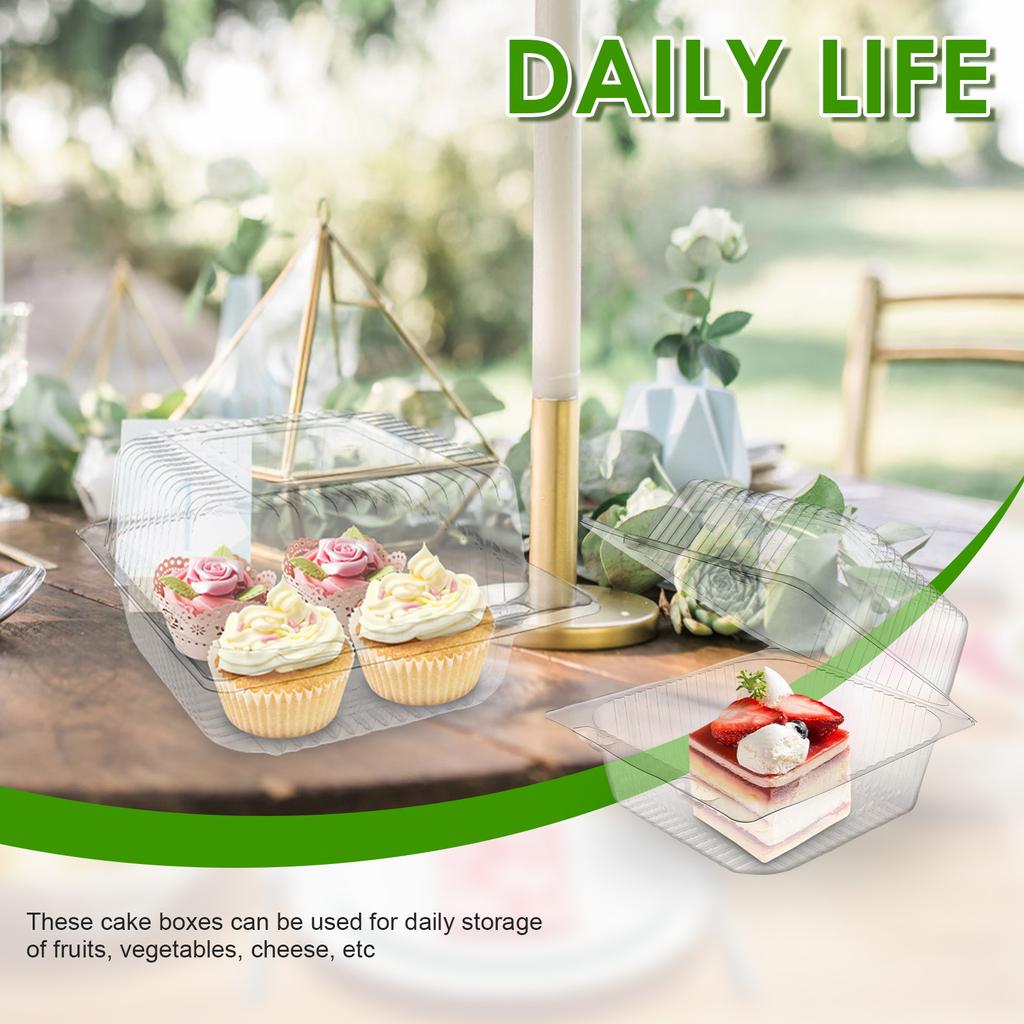 150/100Pcs Square Cake Boxes Slice Dessert Box Cheesecake Boxes Takeout Packaging Box Container For Bakery Party Wedding Supplie