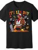 Men's Funny Thanksgiving Turkey Graphic T-Shirt - It's Leg Day Design, Short Sleeve, Black Cotton Te