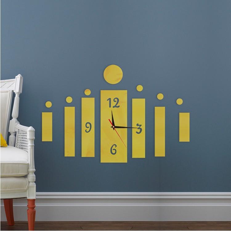 Acrylic Mirror Sticker Digital Wall Clock Mirror Wall Clock Decals Sticker
