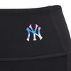 MLB SS24 New York Yankees Color Logo Casual Flared Elastic Waist Leggings Women leggings Black 3FLGBA241-50BKS