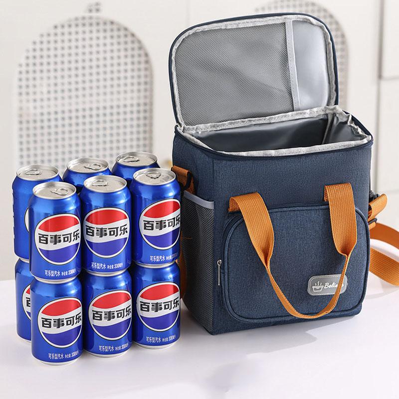 Vertical Handheld Insulated Lunch Bag, Thickened Foil Cooler Tote for Picnic & Food Storage