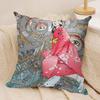 Funny SShintaro Kago  Cushion Cover Silky Short Plush Sofa Pillow Cover Hidden Zipper Soft Dustproof Case for Home Decor