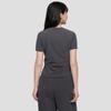 GAP Women's Logo Embroidered Pleated Knit T-Shirt