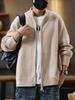 Men's Retro Zipper Cardigan Sweater - Loose Knitwear for Spring, Autumn, and Winter