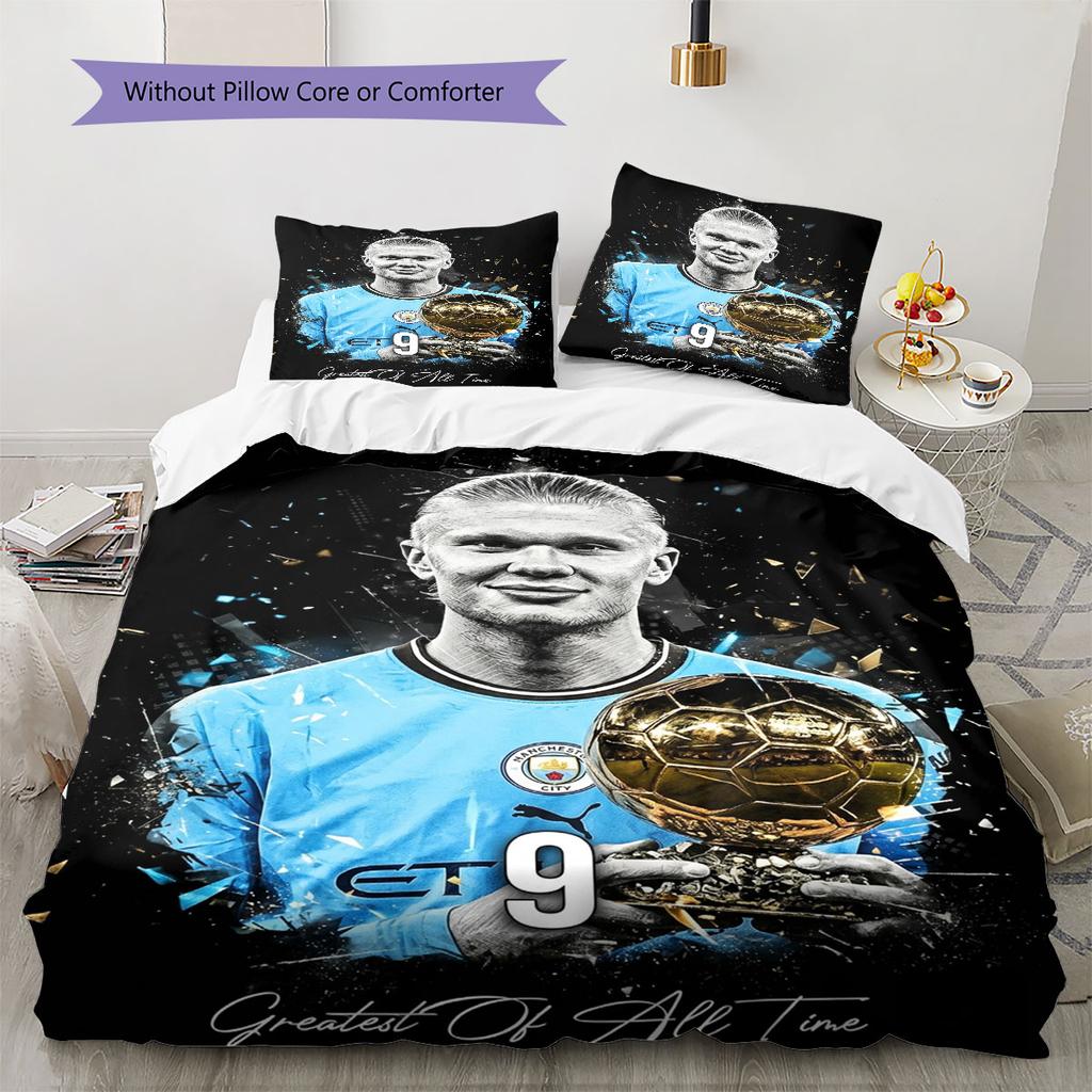 Poster Haaland Biancheria da letto Set piumone Copripiumone Federa Decorazione per la casa Regalo di compleanno (1 * copripiumino + 2 * federa, senza nucleo)