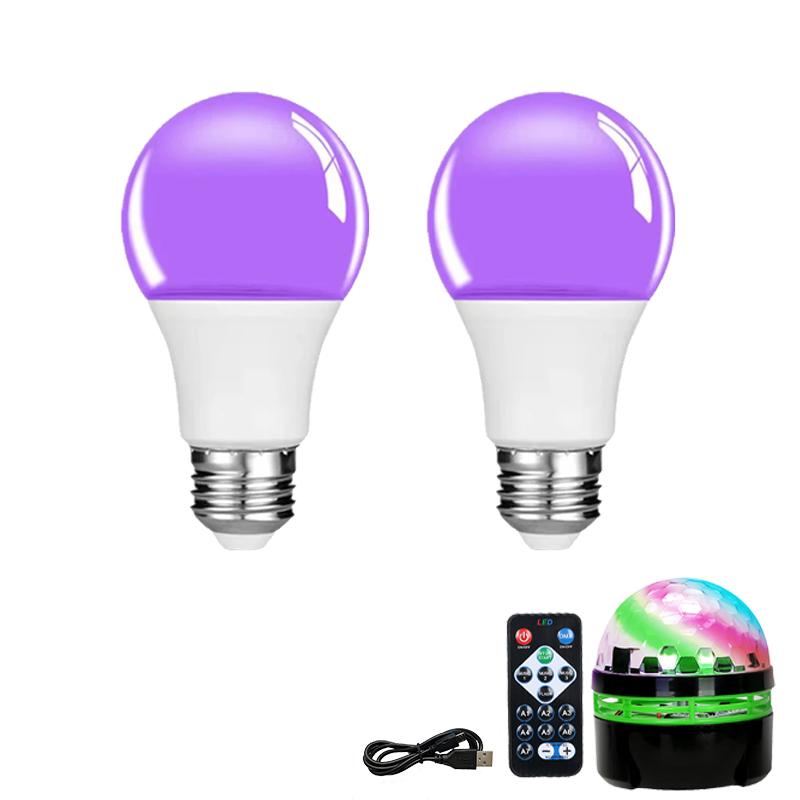 E27 Led Bulb 9W UV Light Bulbs Blacklight 395nm Ultraviolet Lamp Body Paint Fluorescent Lights Glow Party Disco Bar Decoration