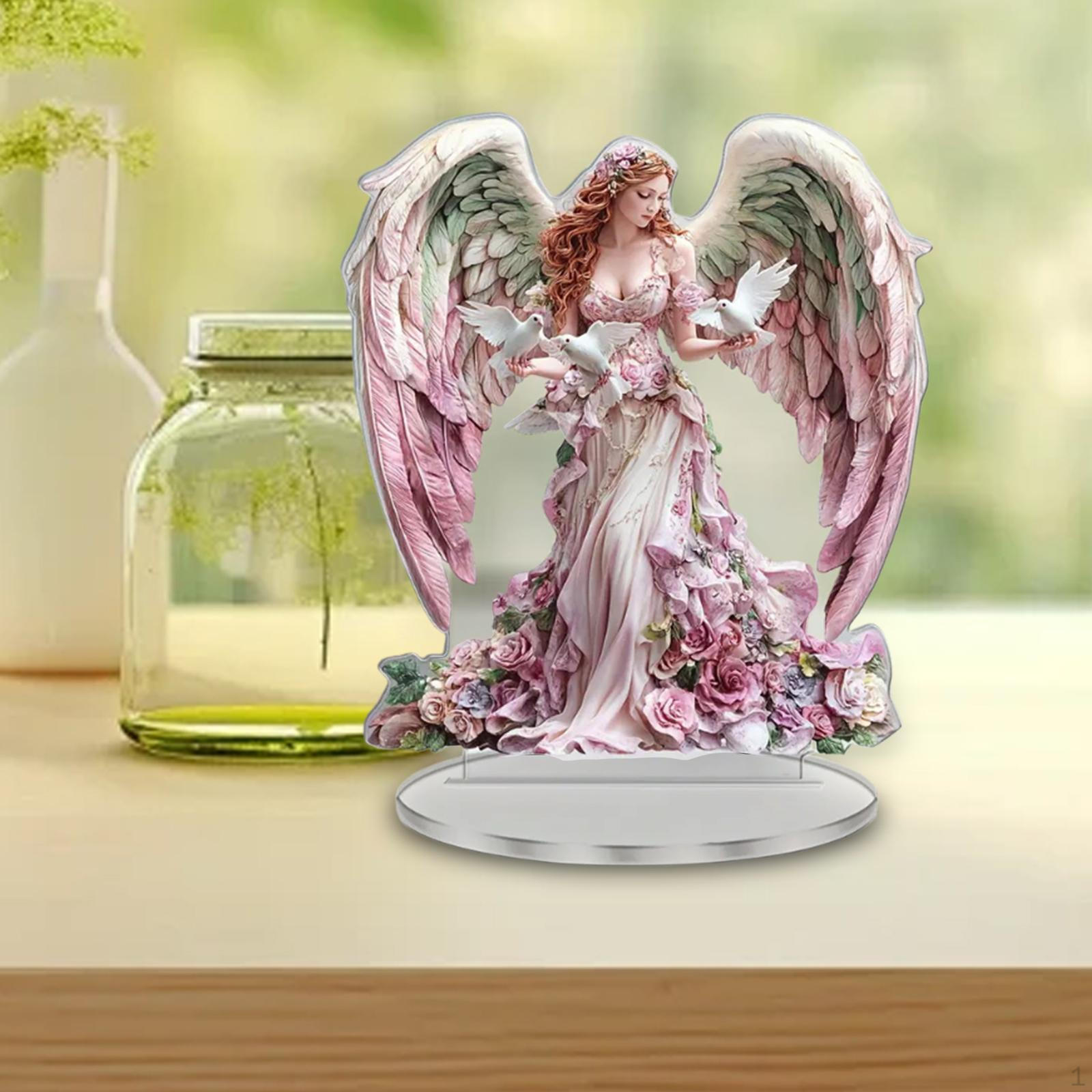 

Fairy Desktop Ornament 2D Flat Acrylic Sign Collectible Party Supplies Decorative Tabletop Decor for