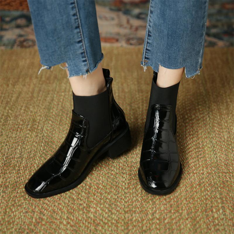 Short Boots Women's Autumn and Winter New High-end Niche Chelsea Boots Thick Heel Medium Heel High Heel Martin Boots