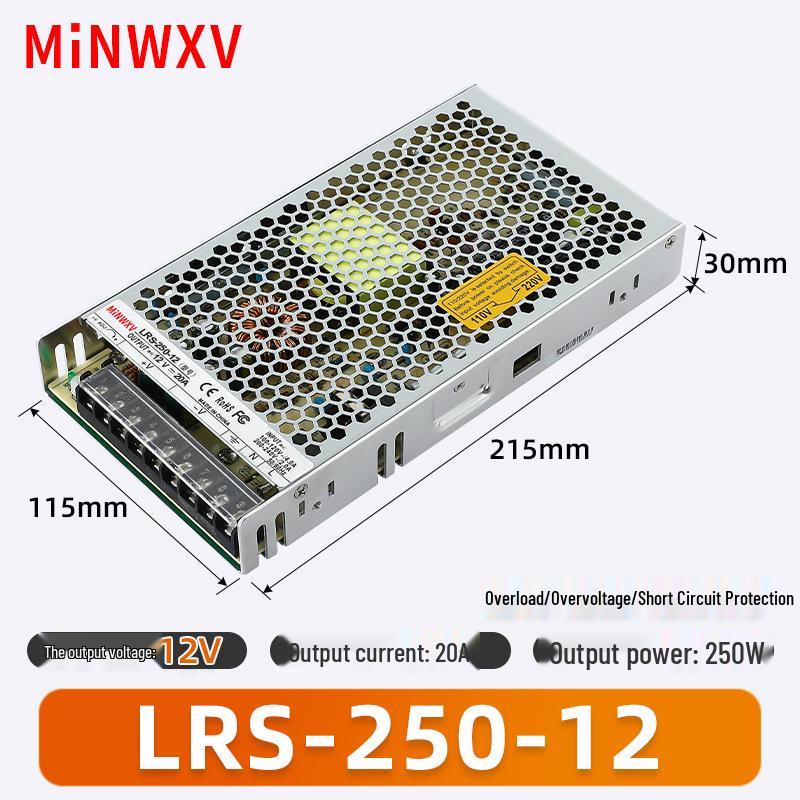 LRS Ultra-thin Switching Power Supply Transformer 220V to 12V/24V DC, Available in 35W/50W/100W/250W/600W Variants