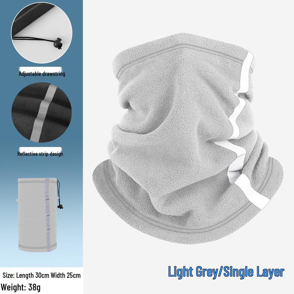 Windproof Winter Cycling Face Mask and Neck Gaiter - Double Layered Fleece Scarf