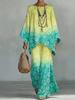16 European and American women's clothing Y1 large size thin ethnic style dress set Bohemian casual large size jumpsuit