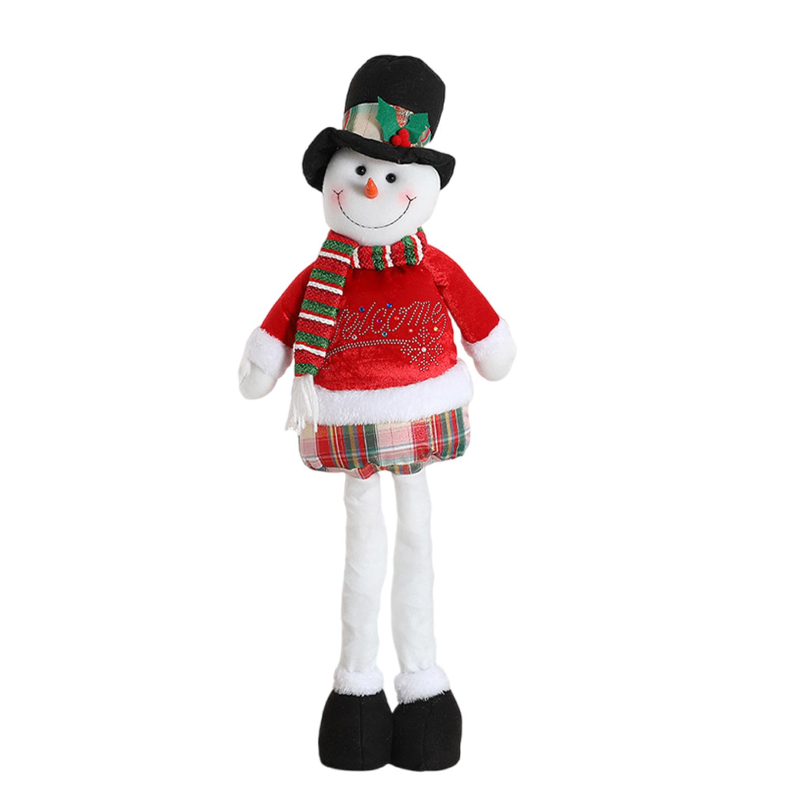 

Регулируемая нога Рождественские персонажи Стильное плюшевое украшение Домашний аксессуар Портативный для демонстрации праздничного украшения B