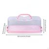 Bread Loaf Carrier Dust Resistant Rectangular Cake Container with Handle Keeps Fresh Portable Toast
