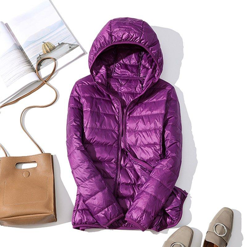 90% Ultra-light Plus Size Thin Down Jacket Women 2020 Autumn