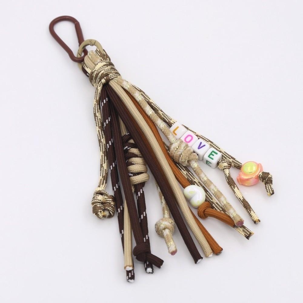 New Colorful Bag Charms Bohemian Style Braided Keychain Handmade Jewelr Bag Pendant Gift