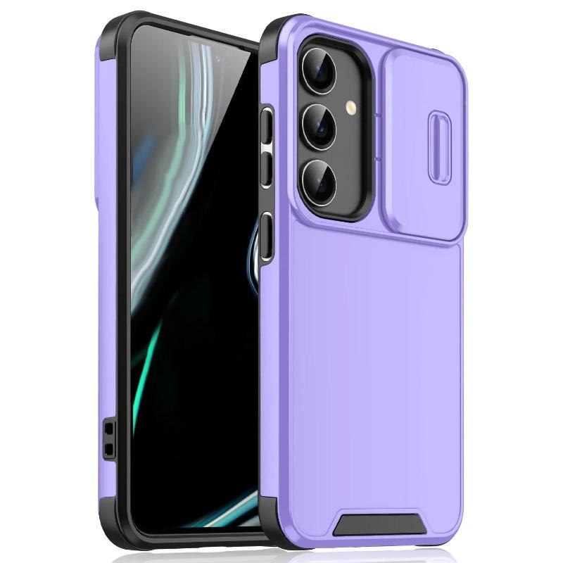 Slide Lens Case for Samsung S2 Ultra S24 S23 S22 Plus S21 FE Camera Protection Shockproof Armor TPU Silicone Cover for S2+