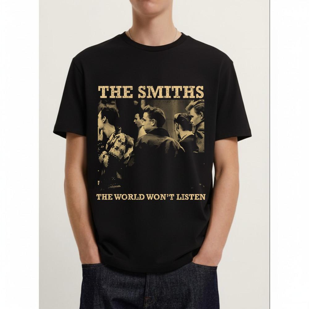 The Smiths The World Won’t Listen Black Unisex T-ShirtAll Sizes Unisex T-Shirt S