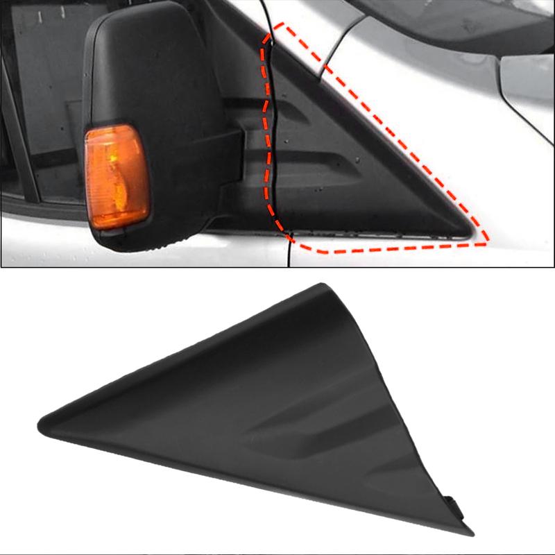 Molding Door Mirror Triangle Plate Cover for Ford Transit MK8 2014- Matte Black Flag Cover Front Window A-pillar Triangle