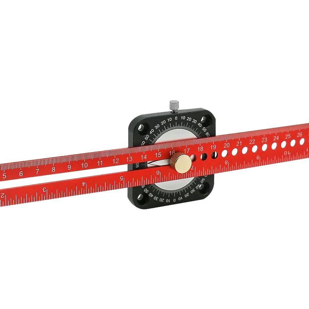 Aluminum Compass Angle Scoring Ruler Adjustable 360° Angle Marking Gauge  Line Drawing