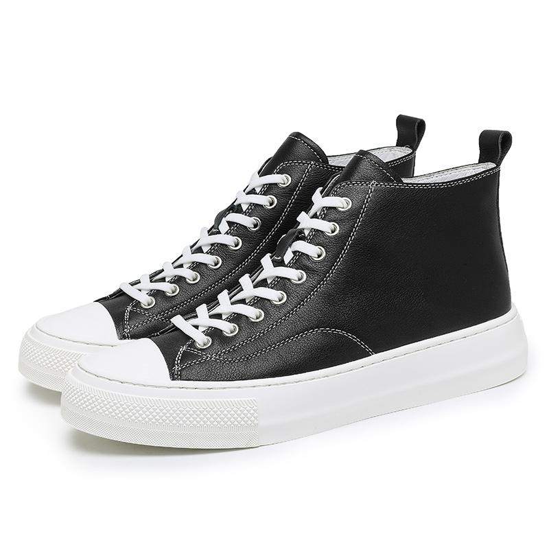 

Мода 2024 года, универсальные винтажные мужские повседневные ботильоны, высококачественные низкие прогулочные ботинки на шнуровке из натуральной кожи, стильные мужские туфли для скейтбординга 44 чёрный