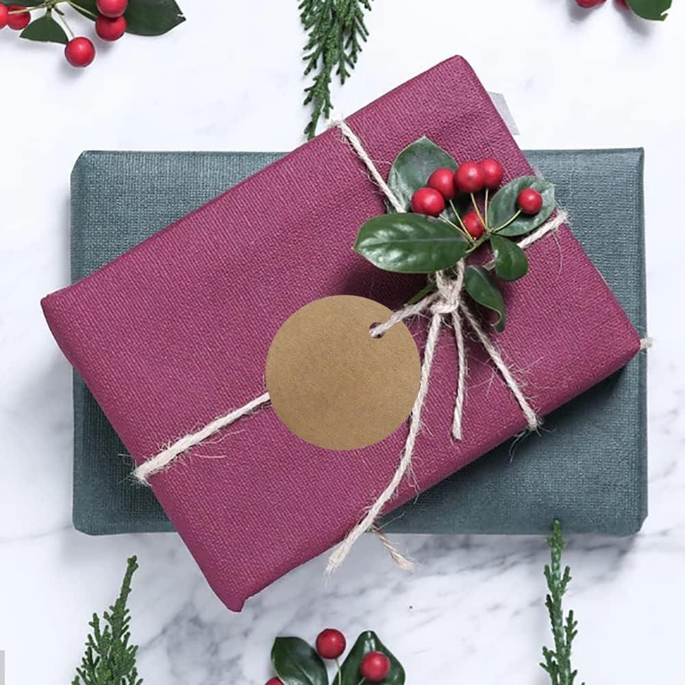 Xiaomi 100Pcs Round Tags 3/4/5cm Circle Kraft Paper Blank Gift Tags Price Tags with Hole Hang Tag for Craft Birthday Wedding Christmas450000