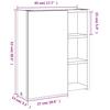LED Lighted Mirror Cabinet Gray 45 x 13 x 52 cm
