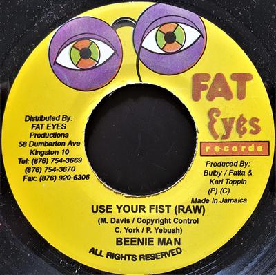 7inch Record BEENIE MAN - Use Your Fist NONE Fat Eyes Record 2002 Jamaica Reggae, Ska & Dub Used