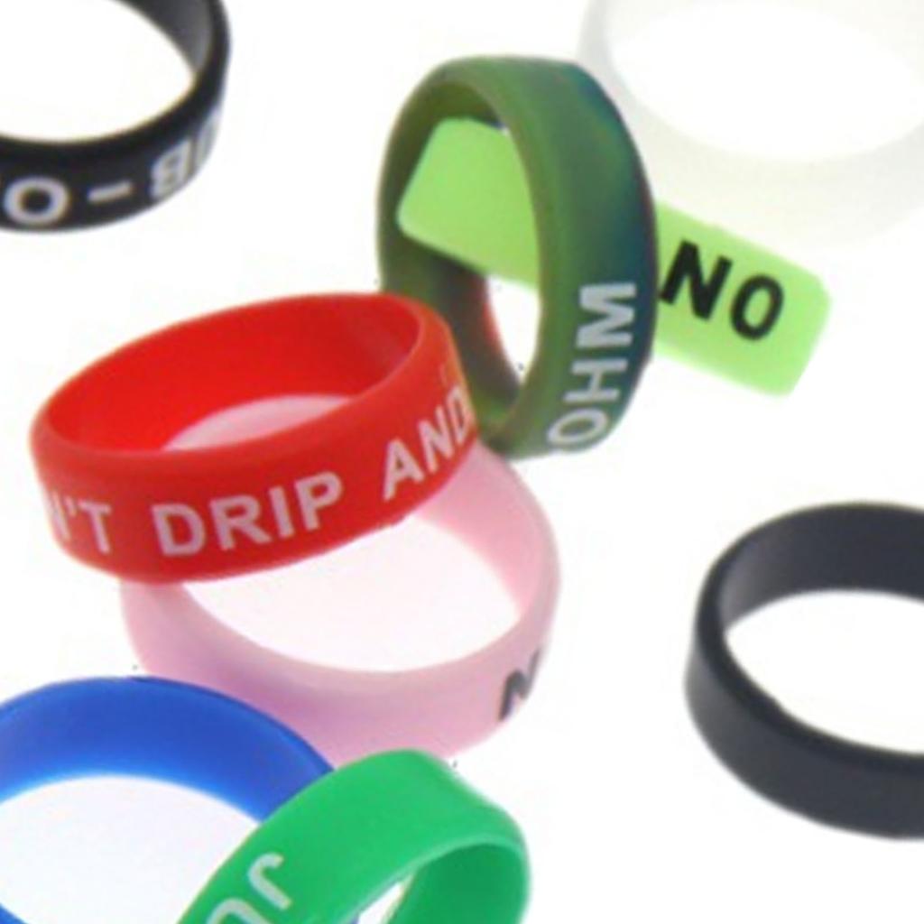 10 STÜCK Anti-Rutsch Silikonringe 22mm Leuchtend Wasserdicht Gemischte Farbe Silikonring zum Angeln